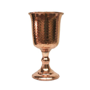 Verre à vin en cuivre persan martelé – Modèle Jaam