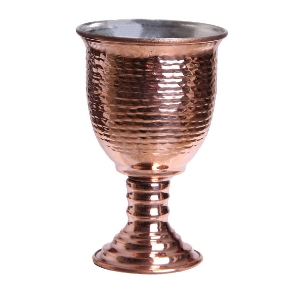Verre à vin en cuivre persan martelé - Modèle Zanjani