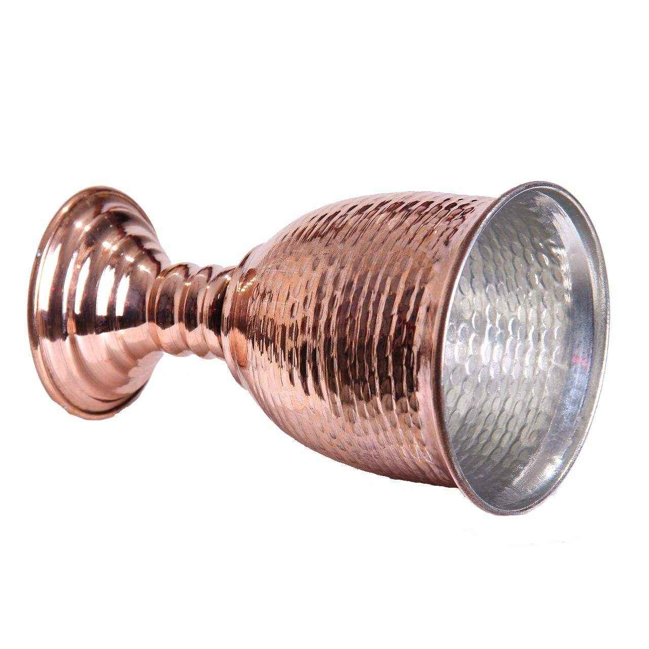 Verre à vin en cuivre persan martelé – Modèle Zanjani