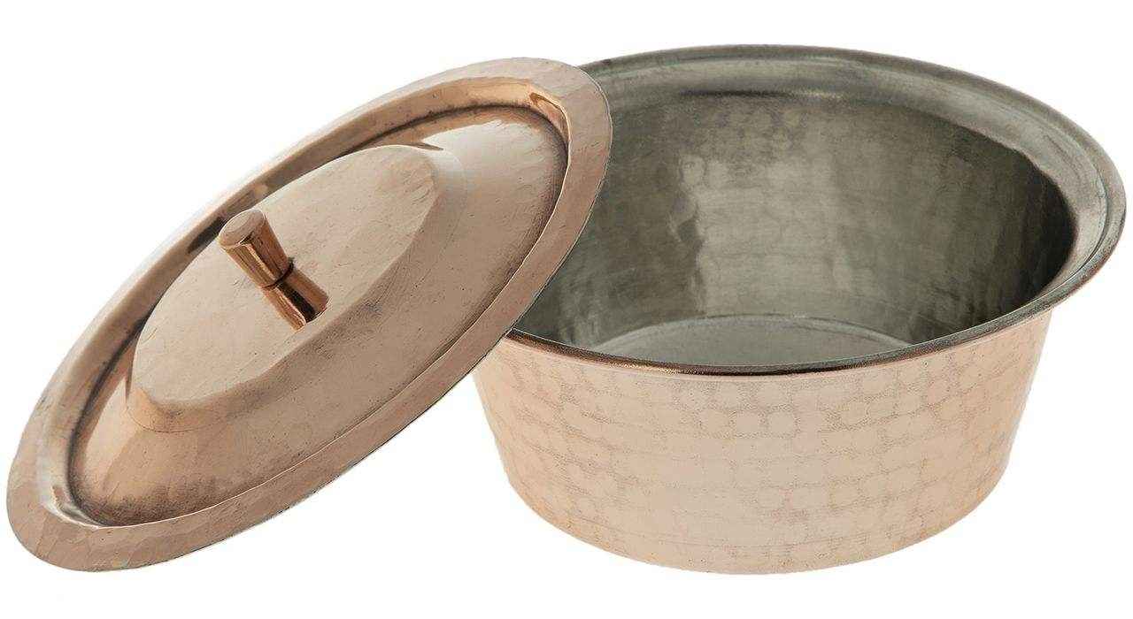 Marmite en cuivre persan – Style de cuisson martelé traditionnel