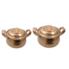 Marmite en cuivre persan - Ensemble de 2 marmites martelées traditionnelles, modèle 2628