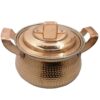 Marmite en cuivre persan - Ensemble de 2 marmites martelées traditionnelles, modèle 2628