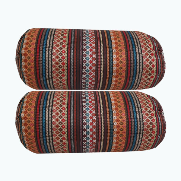 Ensemble de 2 Traversins Dossier Traditionnels Persans Tubulaires
