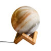Lampe globe de sel persane – design lune magnifique fait main avec base en bois