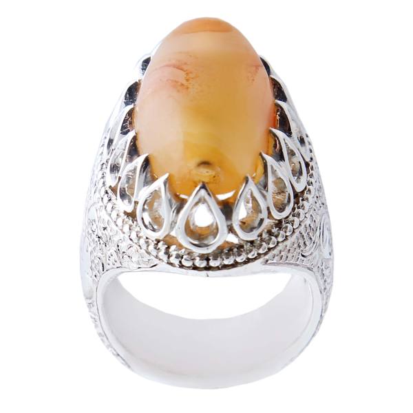 Bague en argent Agate pour homme Élégance Ashki