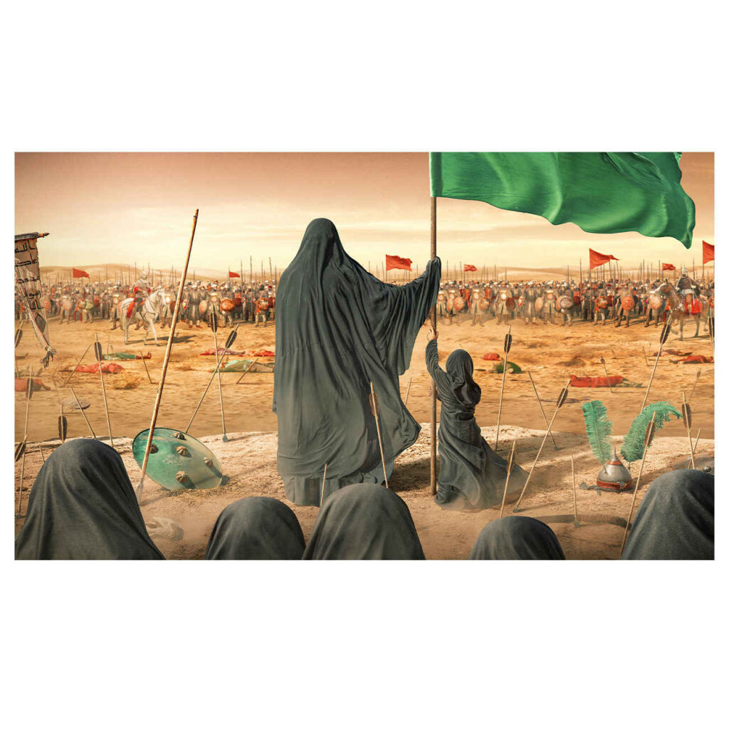 Portrait de Karbala Tapisserie Murale Islamique Bannière