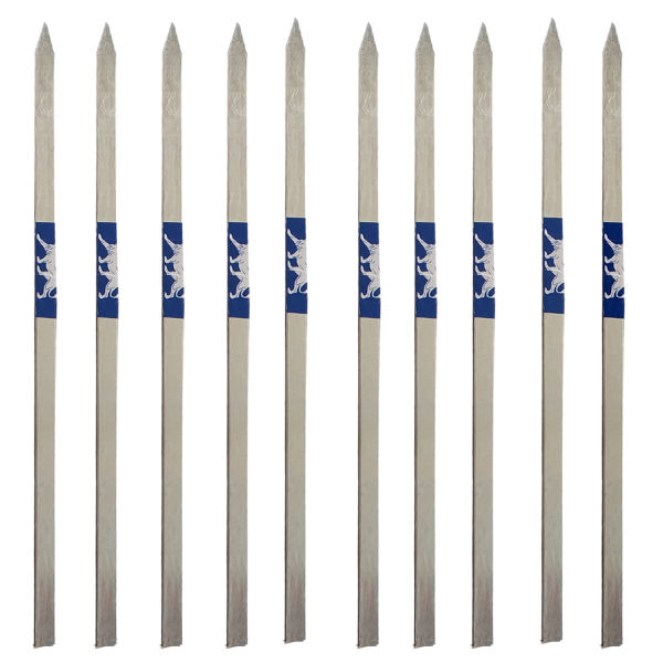 Ensemble de Dix Brochettes en Acier (17 cm) pour Kebab de Poulet et Grillades