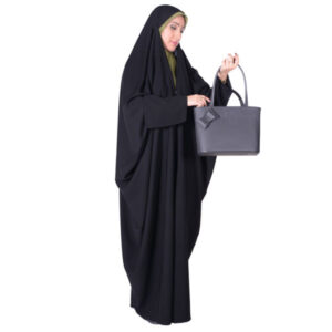 Tchador noir islamique arabe Hijab avec manches pour femmes et prière – Tchador Libanais