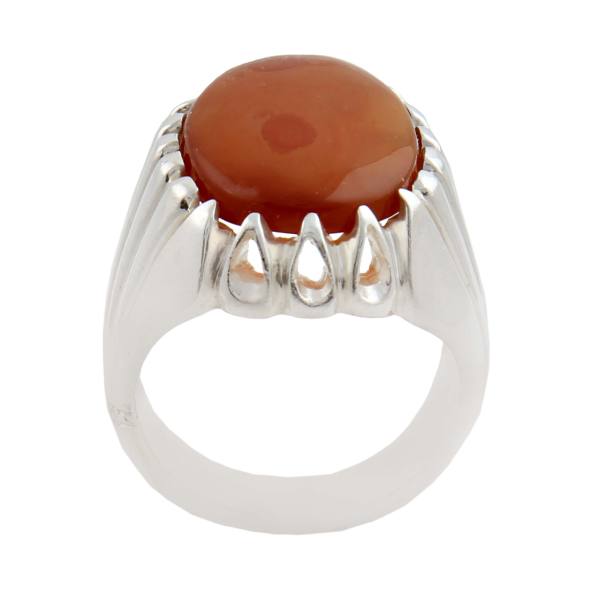 Bague en argent Aqeeq yéménite persane pour hommes – Modèle Aqeeq