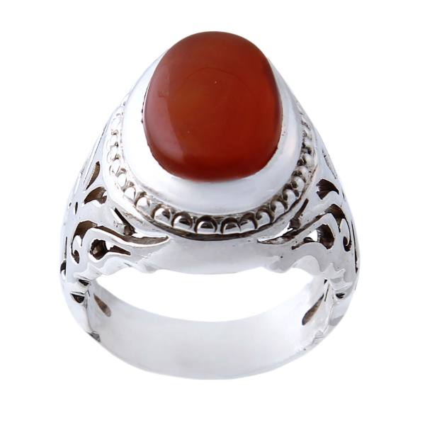 Bague en argent Aqeeq yéménite persane pour hommes – Modèle Roi