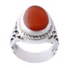 Bague en argent Aqeeq yéménite persane pour hommes - Sahand