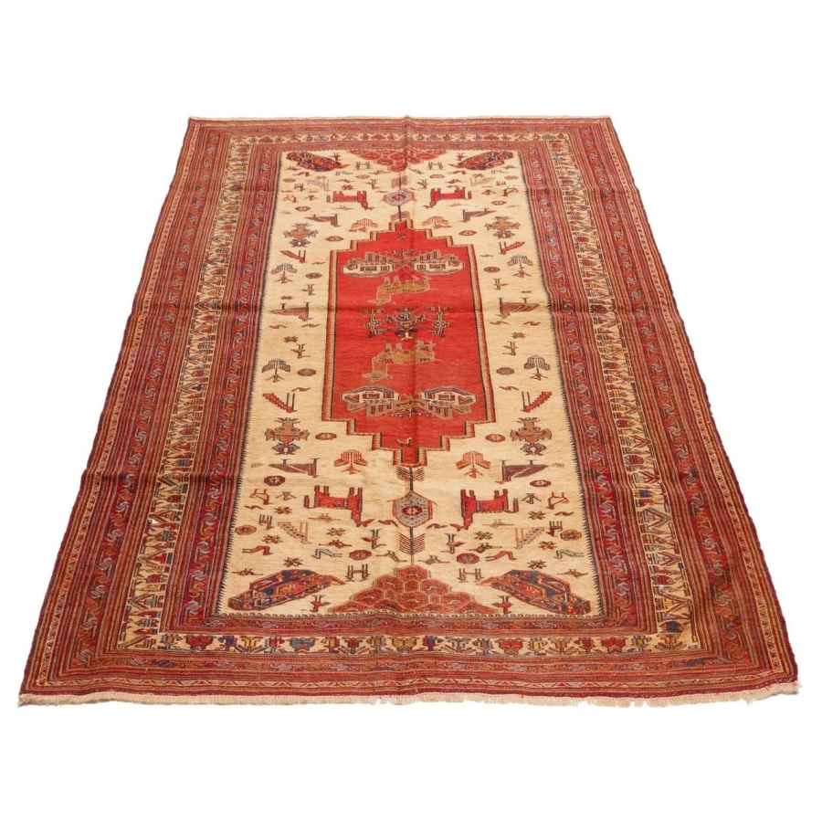 Tapis Kilim en laine persane vintage tissé à la main à Sirjan Parandegan