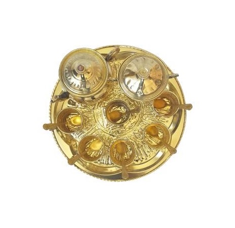 Service à thé et café persan en cuivre fait main – Motif de l’Empire achéménide