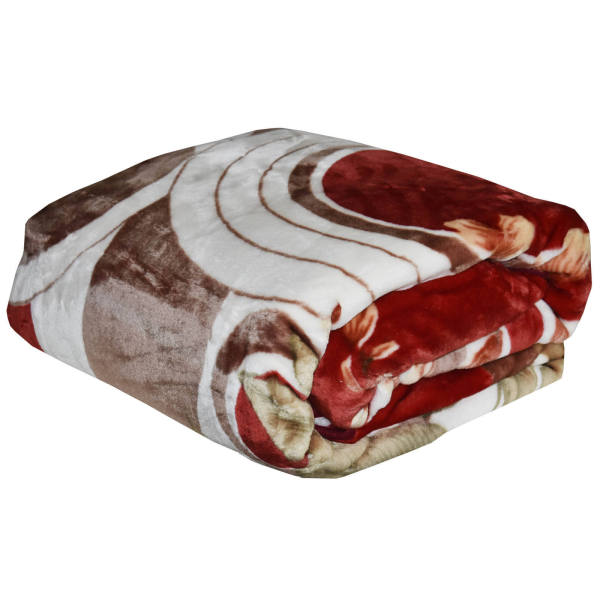Couverture Golbaft Persane pour Lit Deux Places 220x240 cm Crème-Rouge (Cred)