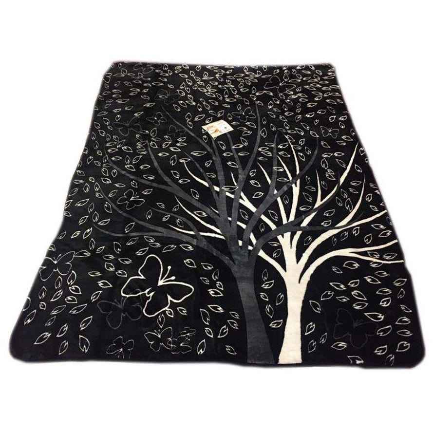 Couverture Golbaft Persane pour Lit Deux Places 220×240 cm Noire (Meshki)