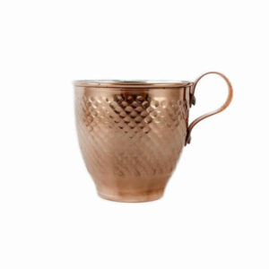 Tasse persane en cuivre – Fabriquée à la main avec anse pour boissons froides – Martelée Khomre