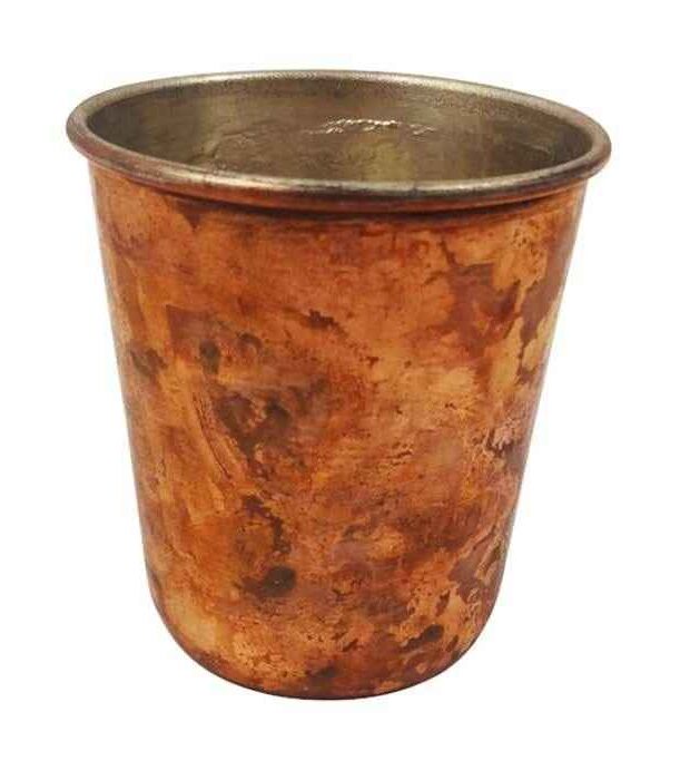 Tasse persane en cuivre - Fabriquée à la main avec anse pour boissons froides - Martelée