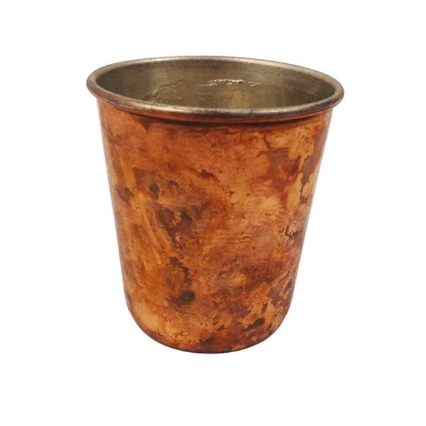 Tasse persane en cuivre – Fabriquée à la main avec anse pour boissons froides – Martelée