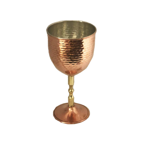 Verre à vin en cuivre persan martelé - Modèle Saba