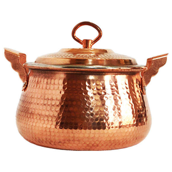 Marmite en cuivre persan - Style de cuisson martelé traditionnel Vira