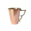 Tasse persane en cuivre - Ensemble de 6 fabriquées à la main avec anse pour boissons froides - Martelées Azari