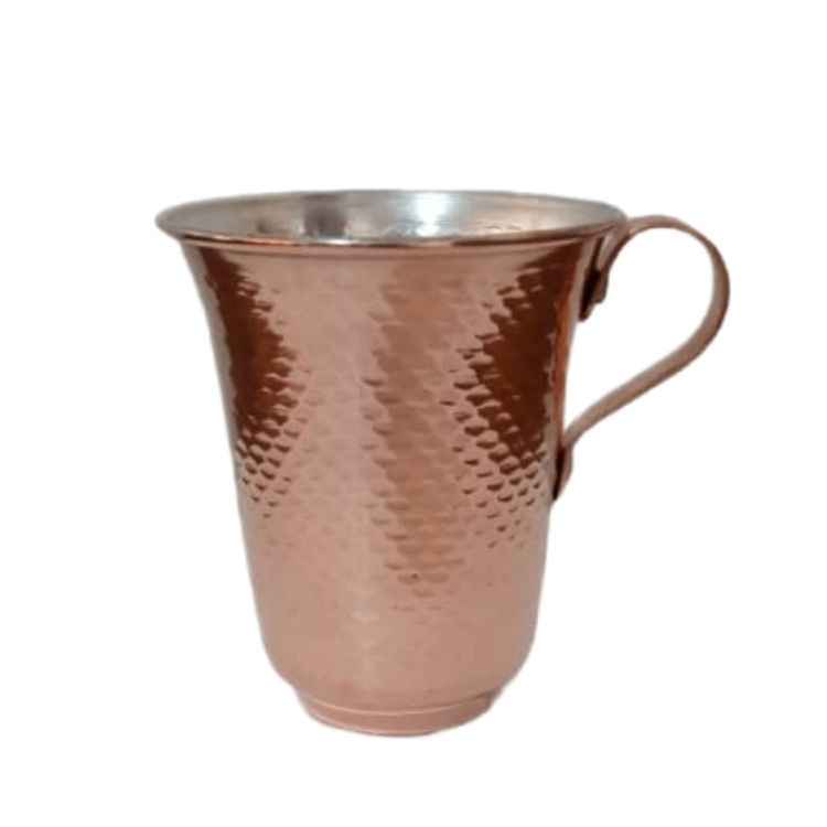 Tasse persane en cuivre – Ensemble de 6 fabriquées à la main avec anse pour boissons froides – Martelées Limak