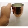 Tasse persane en cuivre - Ensemble de 6 fabriquées à la main avec anse pour boissons froides - Martelées Ctar