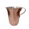 Tasse persane en cuivre - Ensemble de 3 fabriquées à la main avec anse pour boissons froides - Martelées Maha