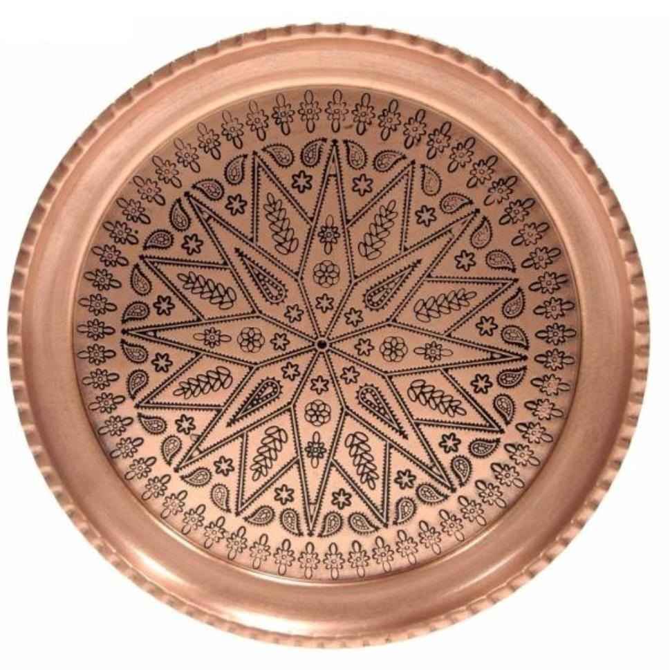 Tasse persane en cuivre – Ensemble de 7 fabriquées à la main avec anse pour boissons froides – Martelées Soleil