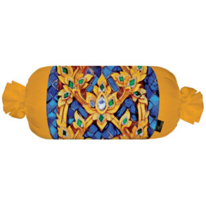 Traversin Cylindrique Traditionnel Persan avec Tissu en Velours Tala