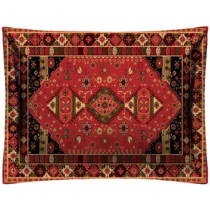 Coussin Dossier Traditionnel Persan en Velours – Design Carré