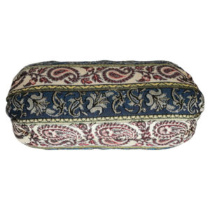 Traversin Cylindrique Traditionnel Persan avec Tissu Élégant Termeh
