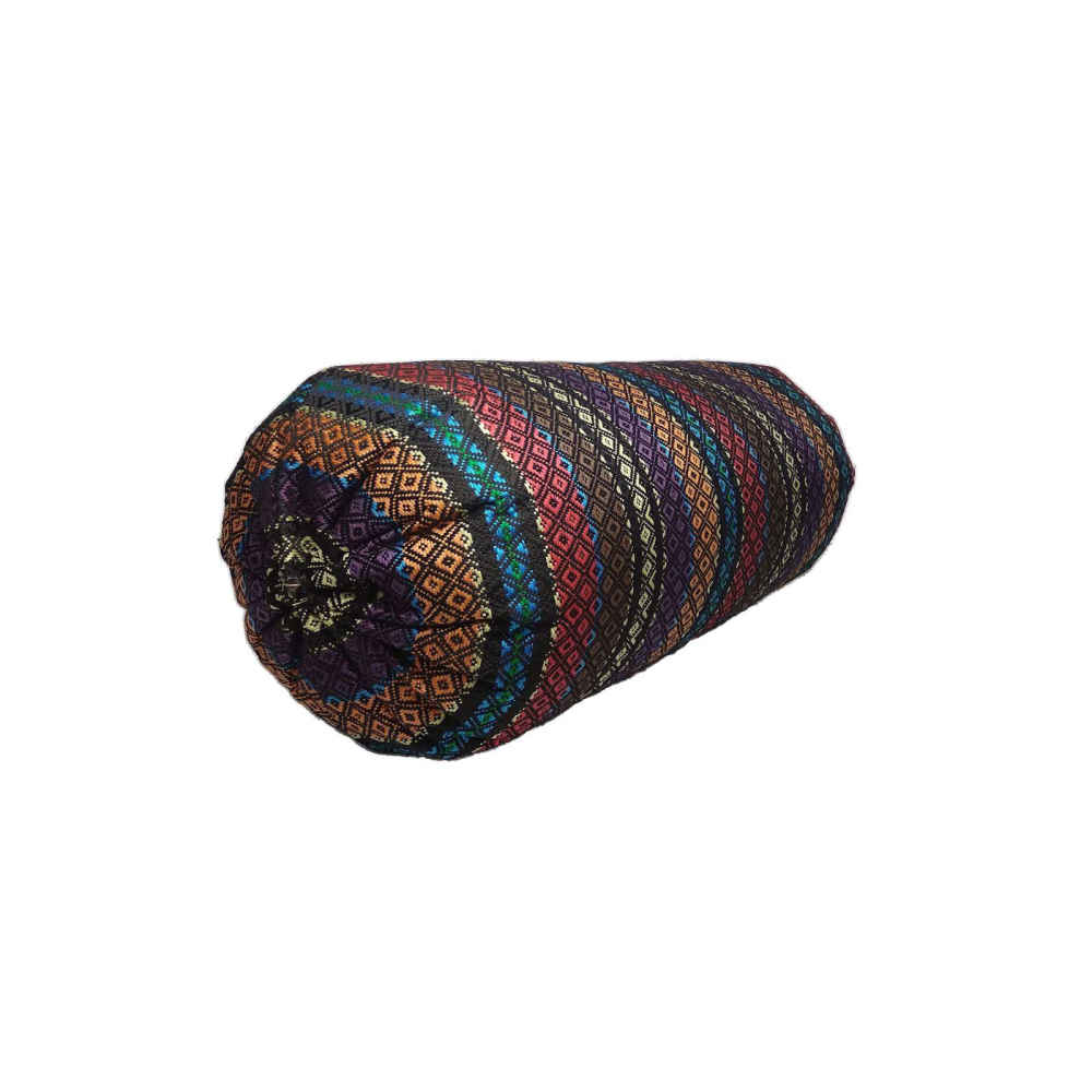 Ensemble de 2 Traversins Cylindriques Traditionnels Persans avec Tissu Élégant Jajim Rayé