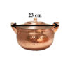 Marmite en cuivre persan - Style de cuisson martelé traditionnel (3x)