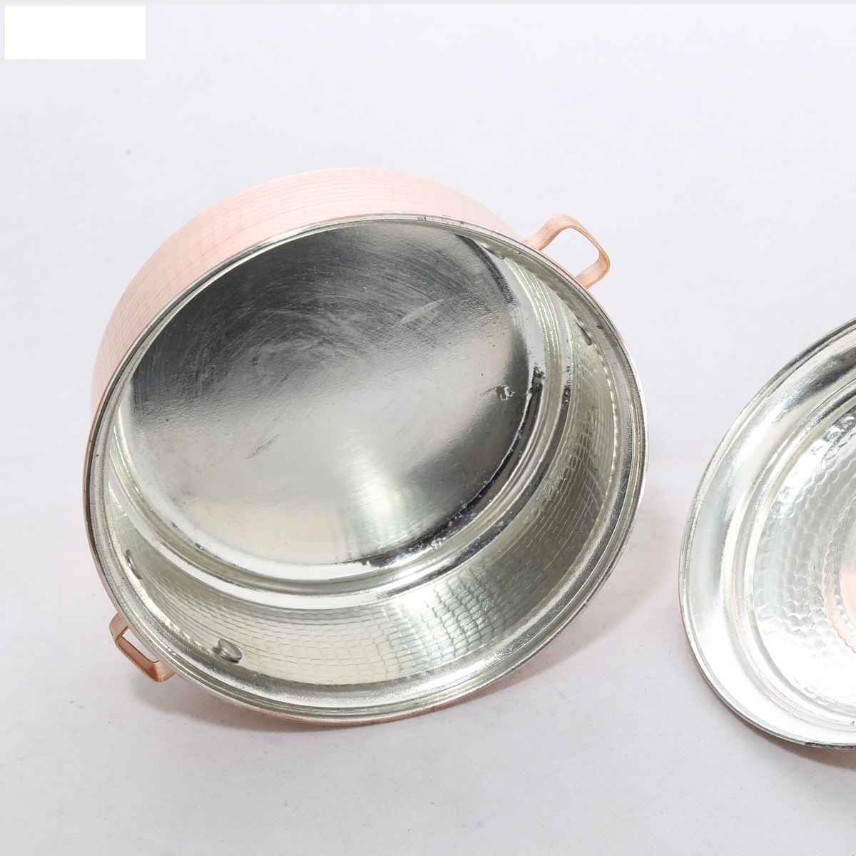 Marmite en cuivre persan – Style de cuisson martelé traditionnel (5x)