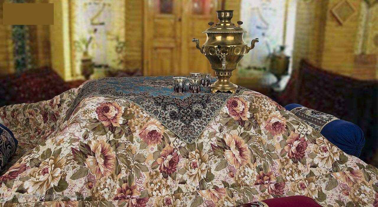 Couverture Korsi persane – Épaisse, lourde et chaude, taille double Nasim