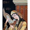 Art en Marqueterie de Bois - La Dame Artistique Perse de l'Amour