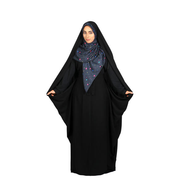 Tchador noir islamique arabe Hijab pour femmes et prière - Hosna