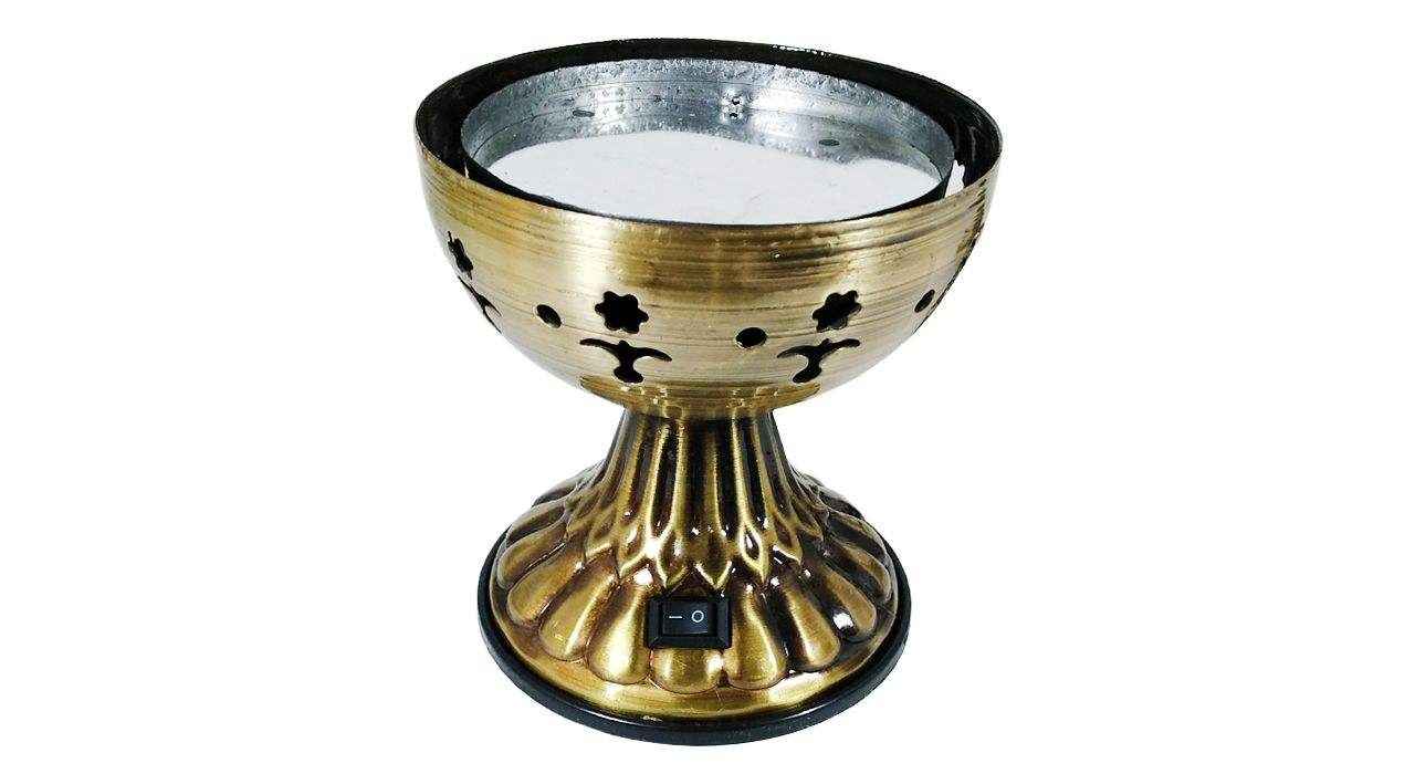 Brûleur électrique en métal de Bakhoor et Esfand – Style cuivré