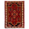 Tapis Persan Fait Main Tribal Intriqué en Laine Ghermez