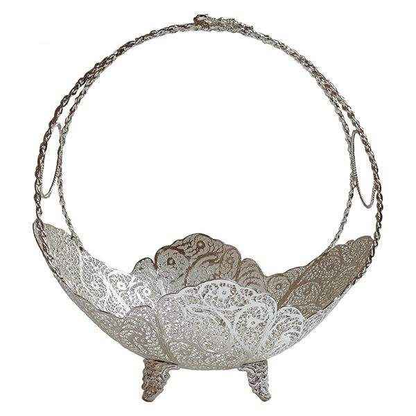 Bol à fruits en argent filigrane Malileh-Kari iranien modèle Mah