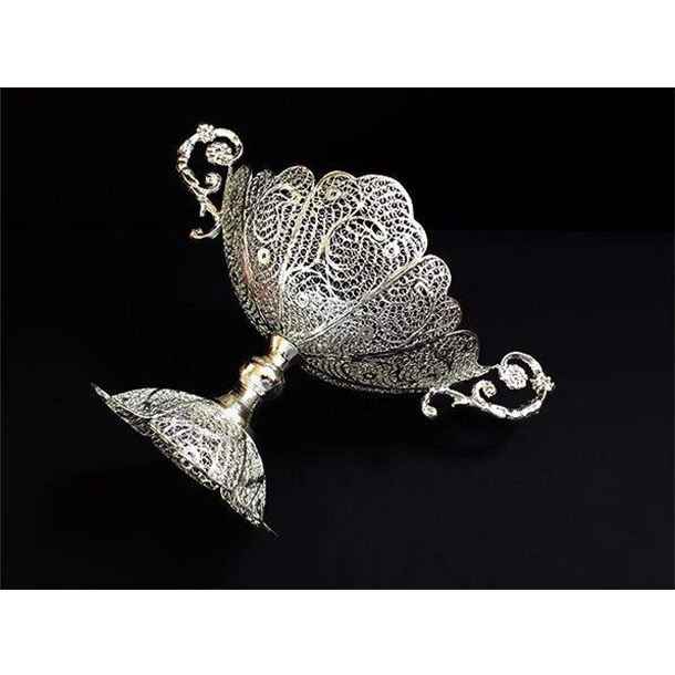 Bol à fruits en argent filigrane iranien modèle Sun01