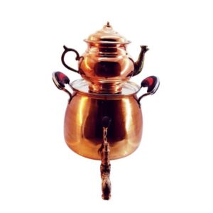 Samovar en Cuivre Persan pour Cuisinière avec Théière 3 L