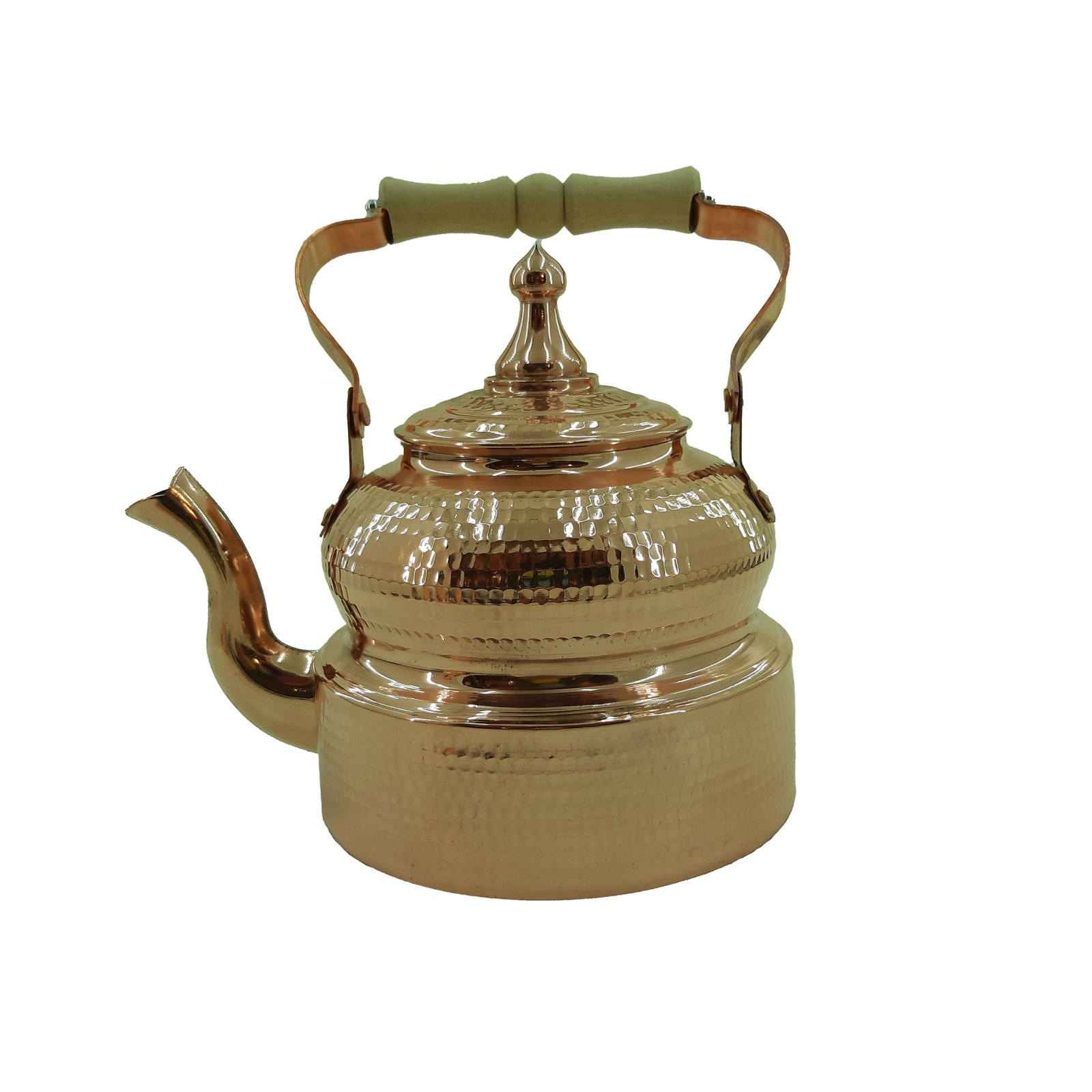 Théière Double en Cuivre Persan Martelée et Durable Qajar