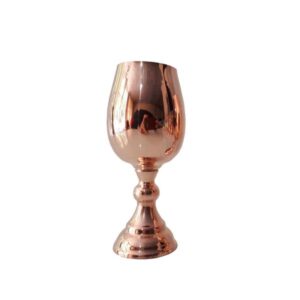 Verre à vin en cuivre persan martelé – Modèle Brillant