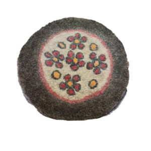 Tapis en feutre de laine persan 100% naturel et fait main Rond Nila