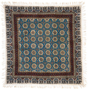 Nappe Iranienne : Impression Traditionnelle Kalamkari d’Isfahan Bloc Hasiri