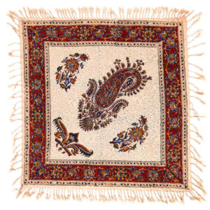 Nappe Iranienne : Impression Traditionnelle Kalamkari d’Isfahan Bloc Majnooni