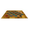 Tapis patchwork persan vintage tissé à la main Doré