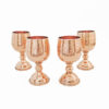 Ensemble de 4 verres à vin en cuivre persan martelé - Modèle Nasim